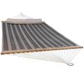 Quilted Double Size Hammock With Wooden Bar