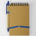 Caderno de capa azul espiral eco-friendly