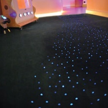 KINZ Soft Dancing Fiber Optic Star Light Carpet with Audio Control RGBW LED