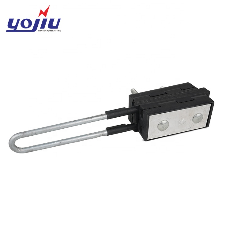 Ftth Anchoring Electrical Overhead Line Material Pole Clamp Dead End Preformed Dead End Clamp