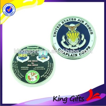 Custom nickel plated air force eagle logo enamel challenge coin