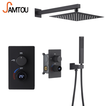 SamtoU Digital Shower Timer: Built-in Wall Mount, Electric Display, and Knob Controls for Bathroom Efficiency