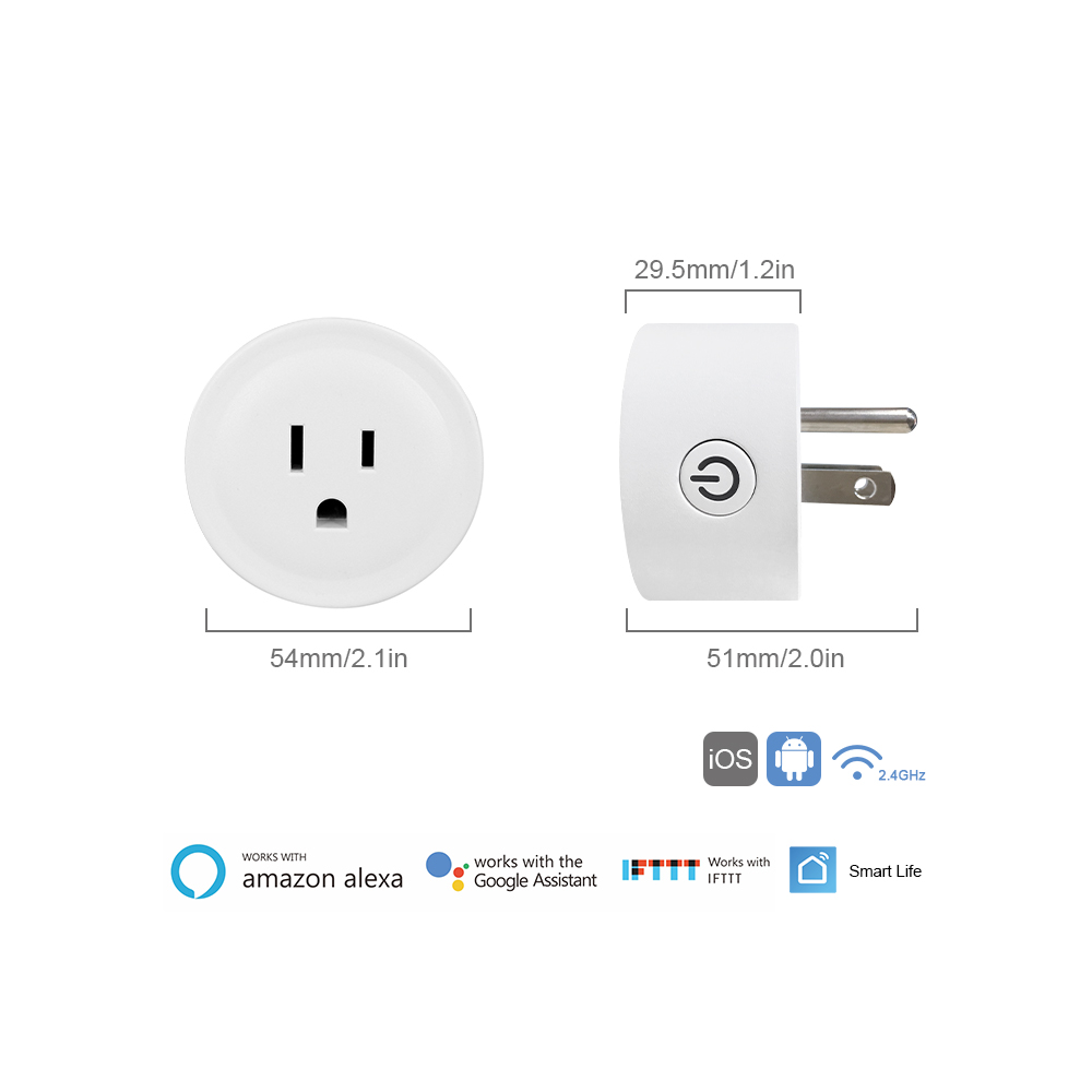 OEM Custom Design WiFi Outlet Amazon Home Alexa Smart Plug Socket