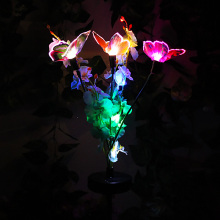Wholesale Waterproof LED Solar Garden Light - Artificial Flower Dragonfly Standing Lantern