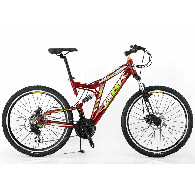 Good quality blue mountain bike with suspension/single speed racing bicycle/29 er aluminium mountain