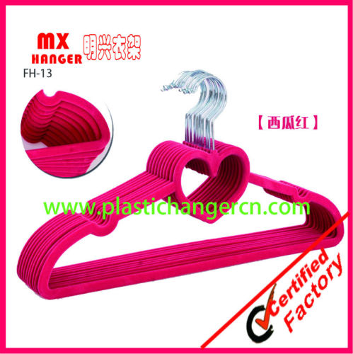 high quality velvet coat hangers, flocked hangers for clothes