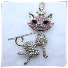 Cat Pendant, Silver Dangles Charms Necklace, Cute Popular Dangles (IO-ad017)