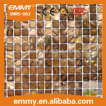 dyed brown brick China river shell mosaic wall tile manufacture