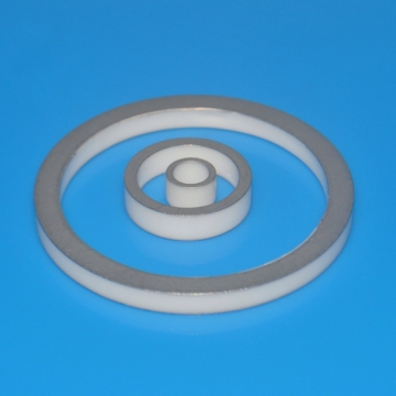 Metallized ceramic ring covered by metal plating