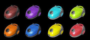 colorful bagged vacuum cleaner