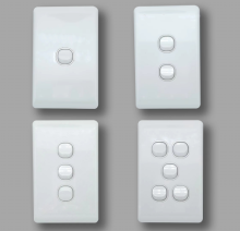 YUNDUO Australian Lightweight Electric Home Power Wall Switch - 2 Gang 2 Way SAA Compliant