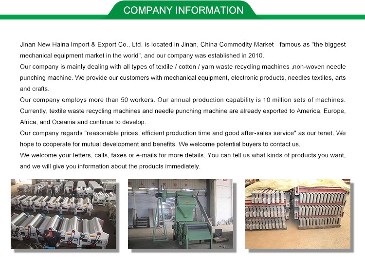 Hot selling Used in textile waste recycling machine cotton opener or carding machine accessories rack