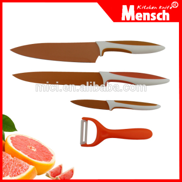 4pcs durable coating table knife set