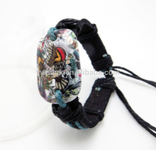 adjustable leather cuff jewelry bracelets wholesale wristband discount costumes gifts