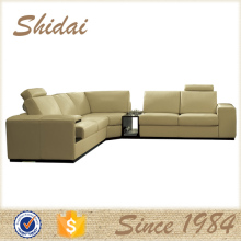 modern leather sofa for sale / superb leather sofa / light yellow leather sofa 946