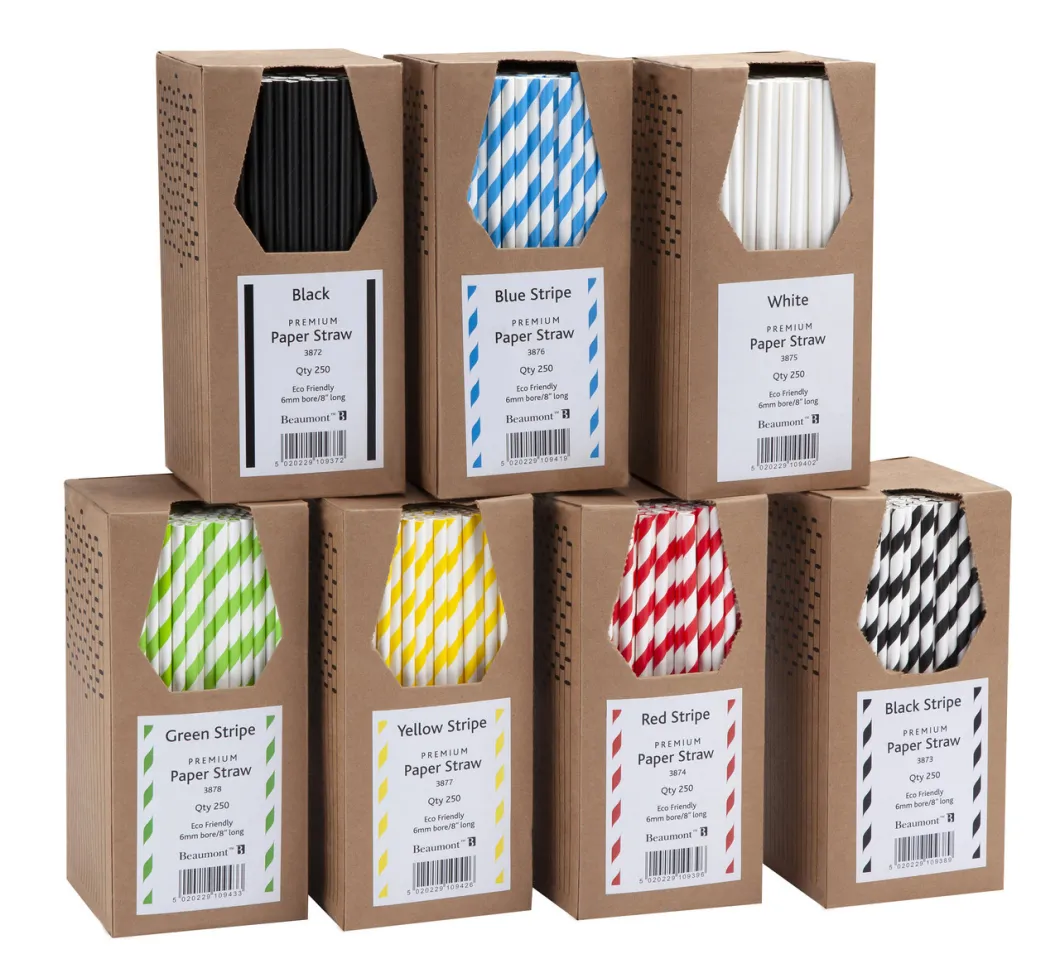 Wholesale Eco Biodegradable Disposable Paper Drinking Straws