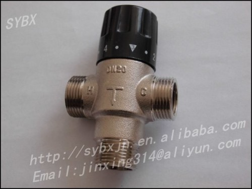 Alibaba China Supplier Brass 3/4" DN20S Solar Energy Thermostatic Mixing Valve