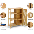 Wood Bamboo Storage Cabinet Toilet Organizer Shelf