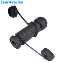 Long Body M21*1.5 RJ45 Waterproof Coupler with 2PCS Cover