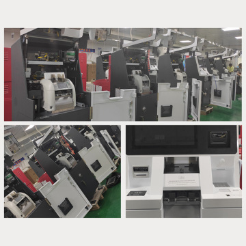Mesin Setoran Tunai Standalone dengan Kartu Penerbitan QR Code Scanner dan Finger Print