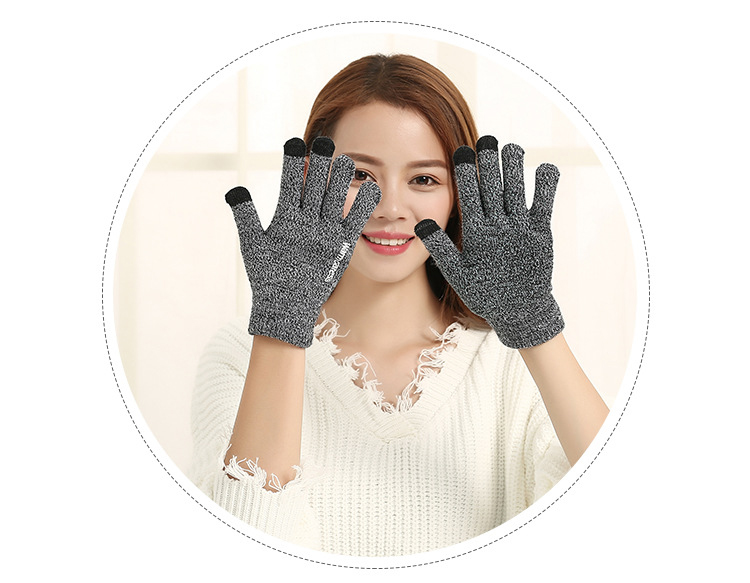 Custom Logo Acrylic Sensory Texting Touchscreen Gloves Winter Gloves Touch Screen Gloves for Smartphone