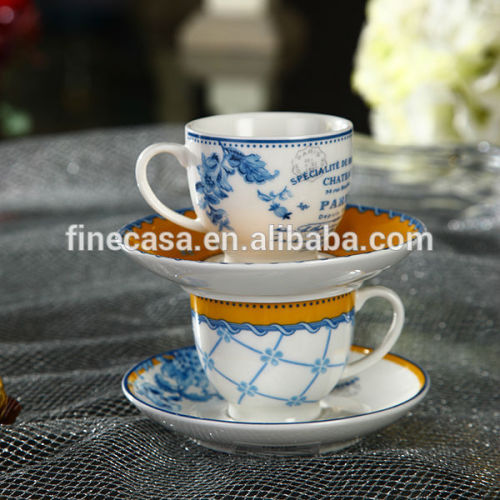 Elegant New Bone China Coffee Cup Set