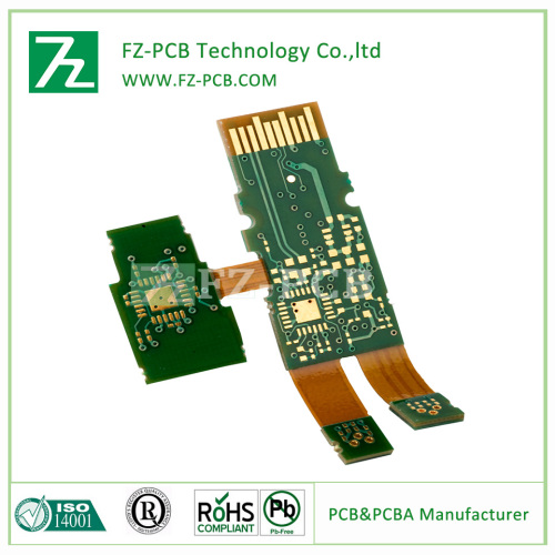 4 lapisan tegar-Flex PCB dengan rendam Finishi emas