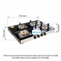 글렌 4 버너 유리 쿡탑
