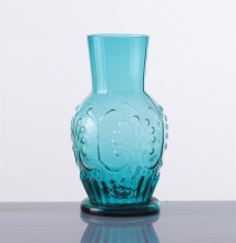 Hand Made Blue Water Glass Unique Designed Bottle