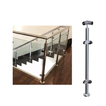 Frameless balcony glass railing aluminum column