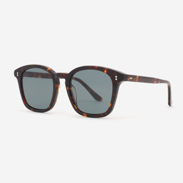 Square Key-hold Acetate Men's Sunglasses