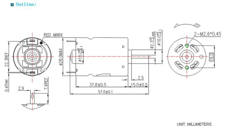 26v Rc 380 Motor For Vacuum Cleaner And Tools