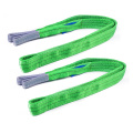 2 Ton 2M Or OEM Length 60MM Width Polyester Flat Woven 2T Webbing Lifting Sling Belt Green Color Safety Factor 8:1 7:1 6:1