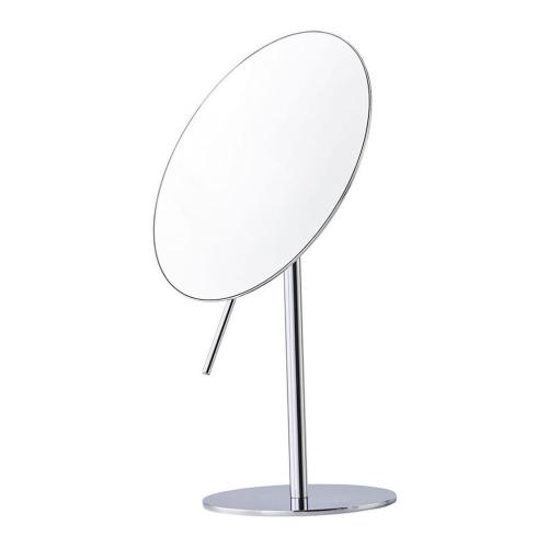 Round adjustable standing magnifying mirror