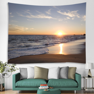 Tapisserie Wandbehang Meer Welle Meer Küste Strand Serie Tapisserie Sonnenaufgang Sonnenuntergang Tapisserie für Schlafzimmer Wohnheim Dekor