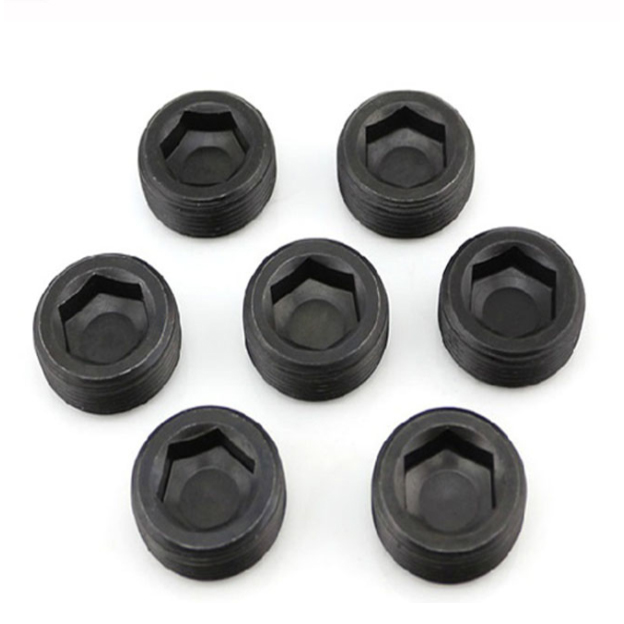 DIN906 schwaarz Oxid Hexagon Socket Pipe Plugs