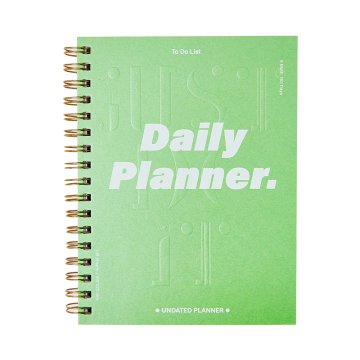 Paper hardcover spiral Daily Planner