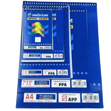 Spiral Bound Softcover A7 Notebooks with Double Coils