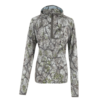 Camouflage Outdoor Thermal Merino Wool Women's Zip Hoodie Hunting Jacket