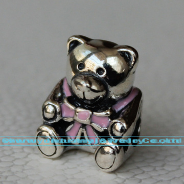 Enamel Sterling Silver Jewelry Teddy Bear Charm