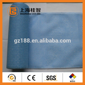 Spun laced Nonwoven Household Wipes sky blue wave lines