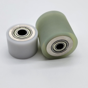 Customized PU Coated Bearing Rubber Roller Wheel Rubber Roller Unpowered Polyurethane Roller