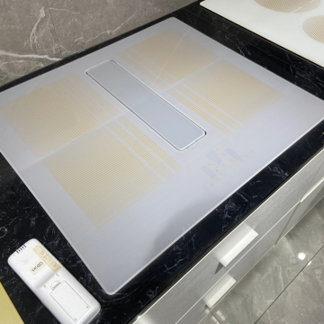 Tempered Glass Downdraft Range Hood with Induction Cooker