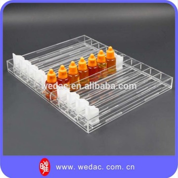 Retail auto-feed shelf display pusher acrylic e cigarette display stand