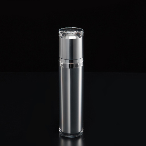 Flacon cosmétique en acrylique noir avec bouchon en forme de diamant