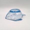 blue color fish shaped glass plate glass bowl for kitchen