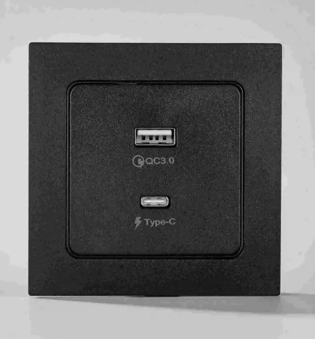 Розетка USB и Type C White Elendax