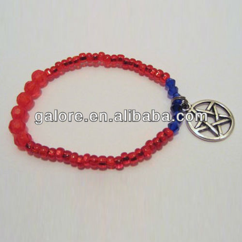 hot sale red elastic jewish stretch bracelet charms with cheap price
