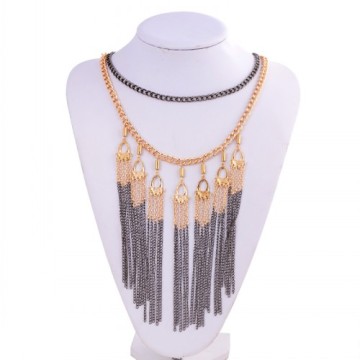 2015 Latest Design Fashion Gun Color Tassel Necklaces For Women Gifts