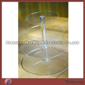 4 Tier Clear Maypole Dismountable Acrylic Cupcake Tree Stand